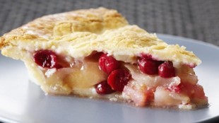 Flourless Pear and Cranberry Pie