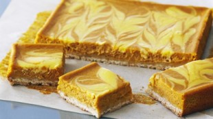 Pumpkin Swirl Cheesecake Squares